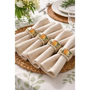Mikasa Fruit Napkin Rings Set of 8 Ceramic Table Decor Tuscan Mediterranean Dini